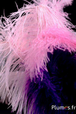 Autruche - 30-40 cm - violet-fuchsia-rose tendre
